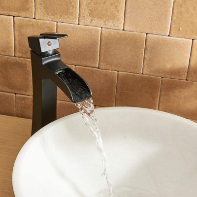 Single Hole Single-Handle Vessel Bathroom Faucet with Pop Up Drain without Overflow