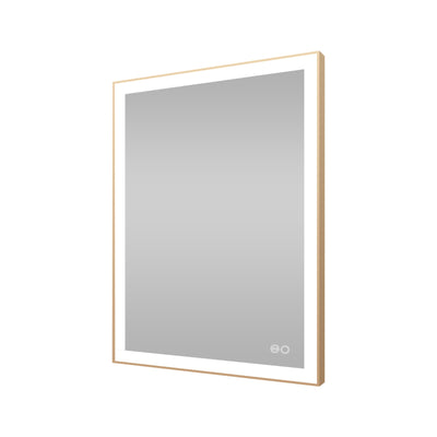 28 in. W x 36 in. H Aluminium Framed Rectangular LED Light Bathroom Vanity Mirror