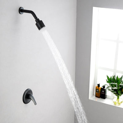 Single-Handle 1-Spray Round Shower Faucet with 360-Degree Ration