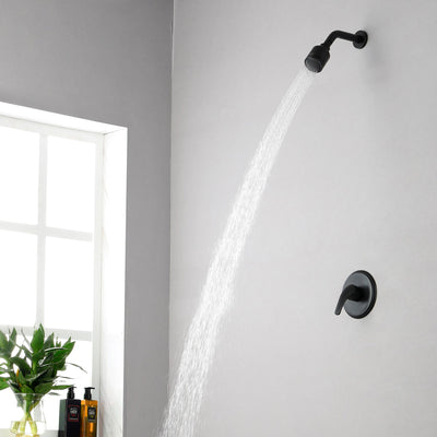 Single-Handle 1-Spray Round Shower Faucet with 360-Degree Ration