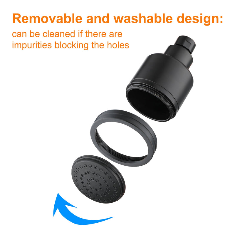 Single-Handle 1-Spray Round Shower Faucet with 360-Degree Ration