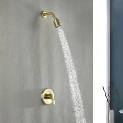 Single-Handle 1-Spray Round Shower Faucet with 360-Degree Ration