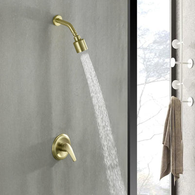 Single-Handle 1-Spray Round Shower Faucet with 360-Degree Ration