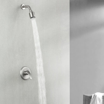 Single-Handle 1-Spray Round Shower Faucet with 360-Degree Ration