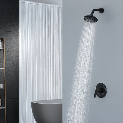 Single-Handle 1-Spray Round Shower Faucet with 360-Degree Rotation