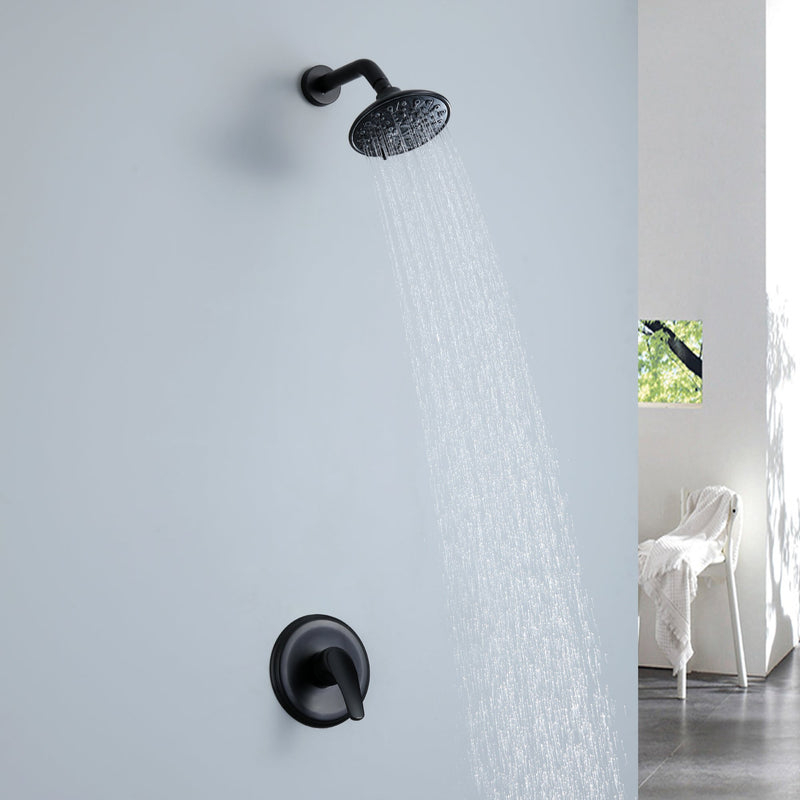 Single-Handle 1-Spray Round Shower Faucet with 360-Degree Rotation