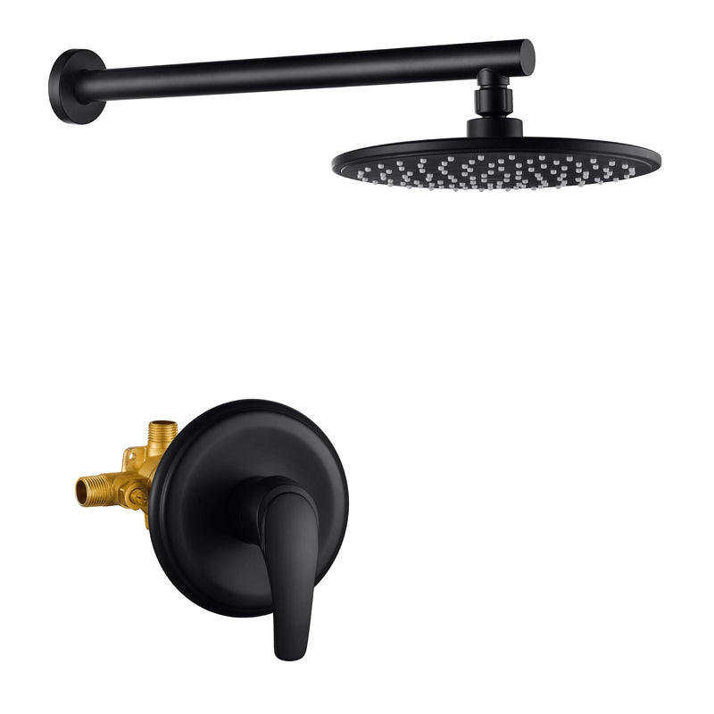 Single Handle 1-Spray Round Shower Faucet with 360¡ã Rotation (Valve Included)