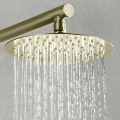 8 in. 1-Spray Patterns with 2.1 GPM Wall Mount Fixed Shower Head with Valve Included