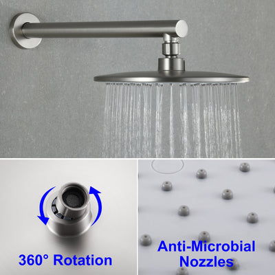 Single Handle 1-Spray Round Shower Faucet with 360¡ã Rotation (Valve Included)