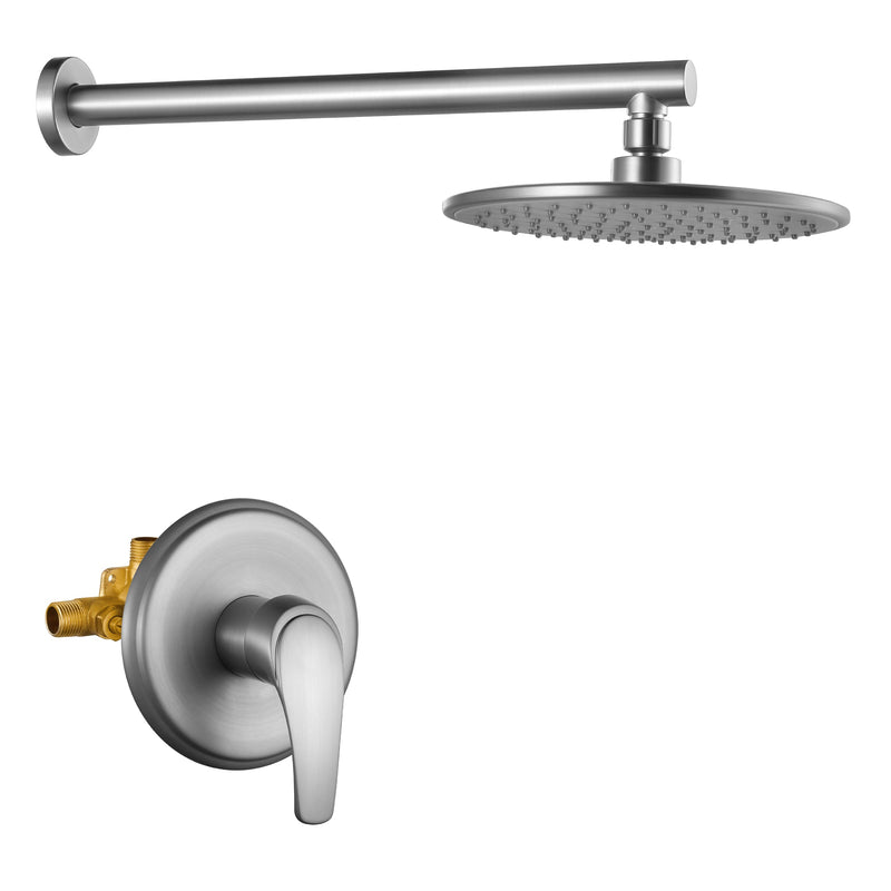 Single Handle 1-Spray Round Shower Faucet with 360¡ã Rotation (Valve Included)