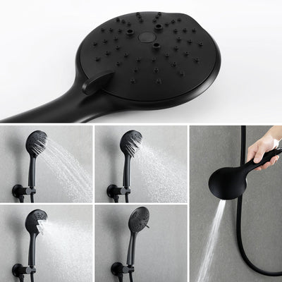 9 in. 2-Spray Patterns with 1.8 GPM Wall Mount Dual Shower Heads with 360-Degree Rotation