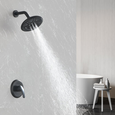 Single Handle 3-Spray Round Shower Faucet with Rough-In Valve