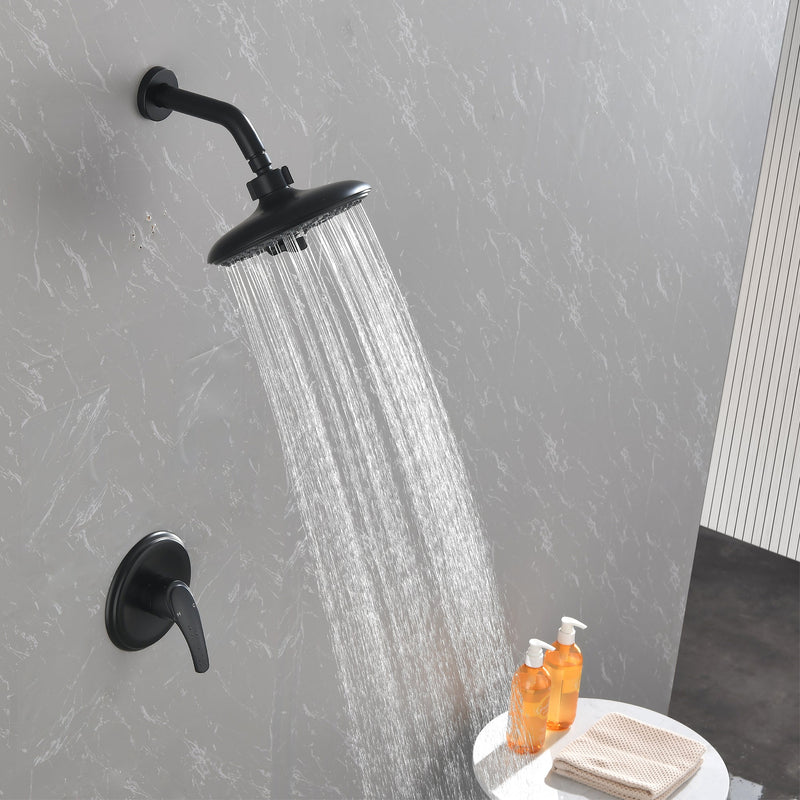 Single Handle 3-Spray Round Shower Faucet with Rough-In Valve