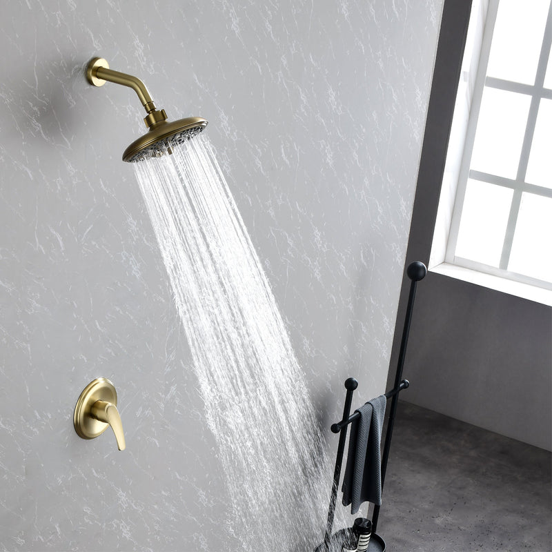 Single Handle 3-Spray Round Shower Faucet with Rough-In Valve