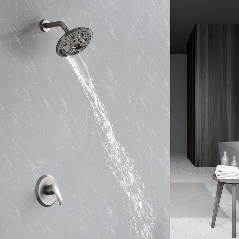 Single Handle 3-Spray Round Shower Faucet with Rough-In Valve