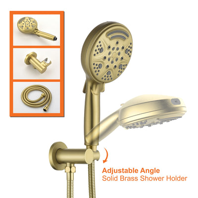 Single-Handle 3-Spray Round High Pressure Shower Faucet (Valve Included)