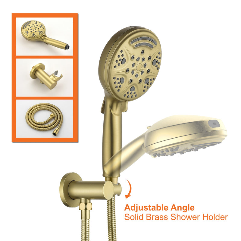 Single-Handle 3-Spray Round High Pressure Shower Faucet (Valve Included)