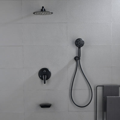 Single-Handle 3-Spray Round High Pressure Shower Faucet