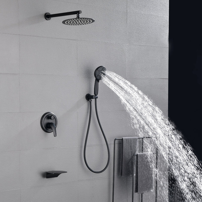 Single-Handle 3-Spray Round High Pressure Shower Faucet