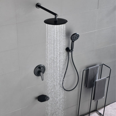 Single-Handle 3-Spray Round High Pressure Shower Faucet