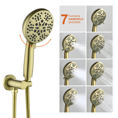 Single-Handle 3-Spray Round High Pressure Shower Faucet