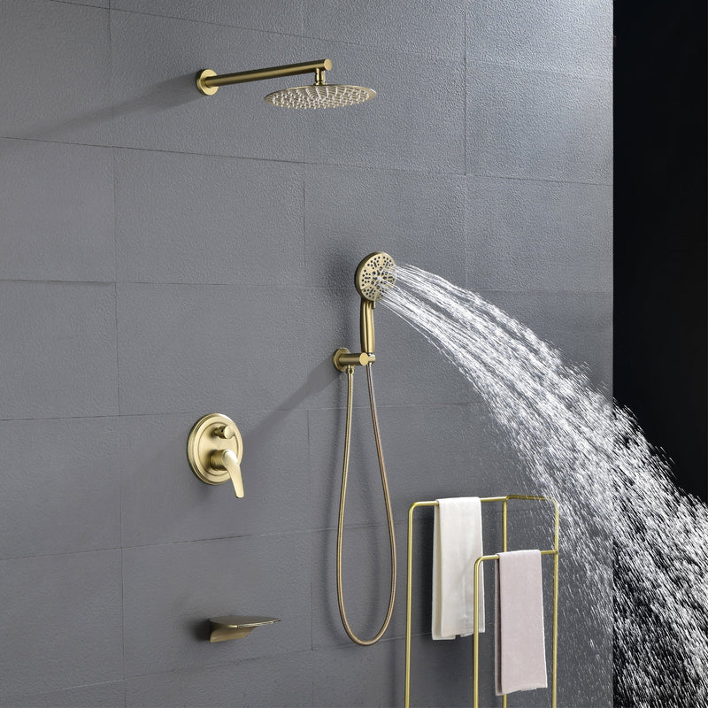 Single-Handle 3-Spray Round High Pressure Shower Faucet