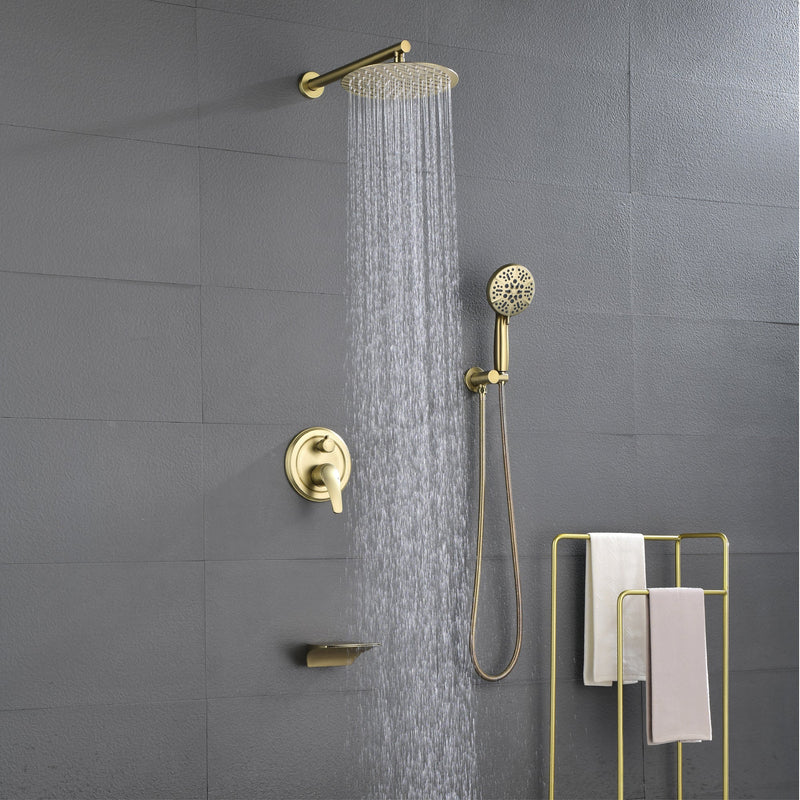 Single-Handle 3-Spray Round High Pressure Shower Faucet