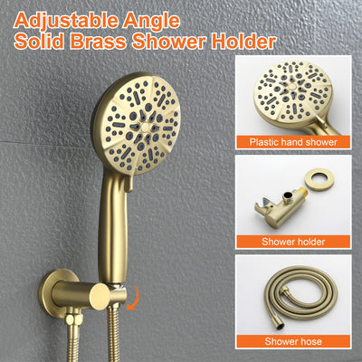 Single-Handle 3-Spray Round High Pressure Shower Faucet