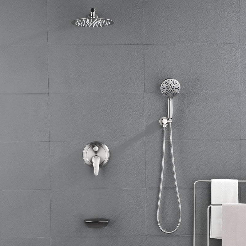 Single-Handle 3-Spray Round High Pressure Shower Faucet