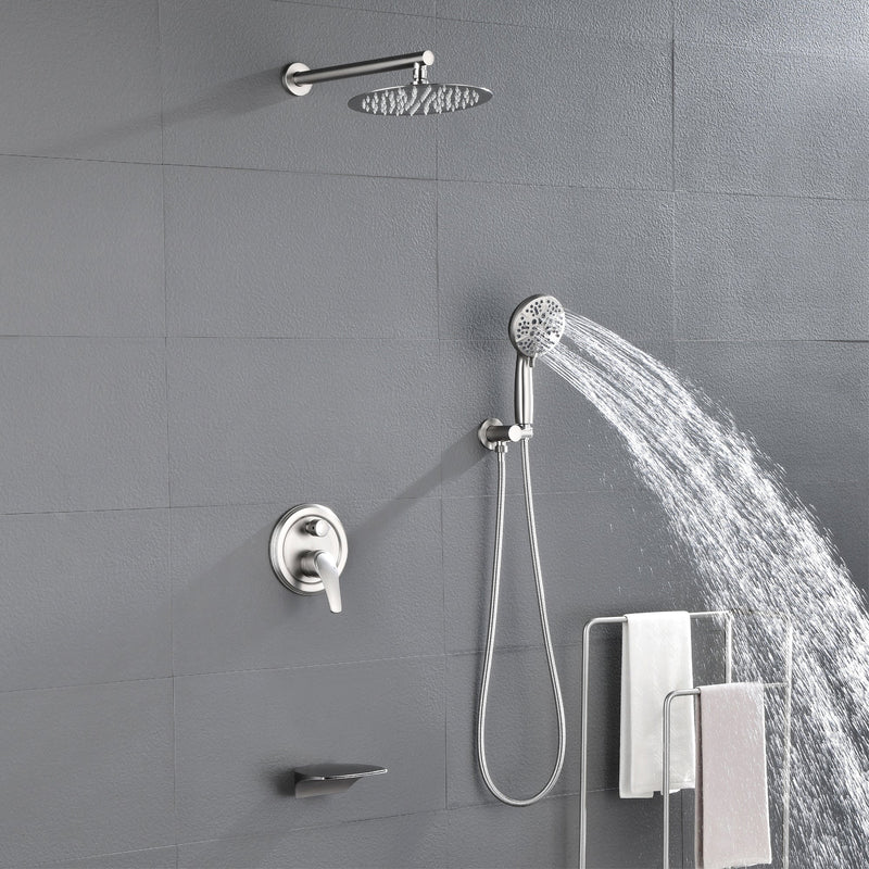 Single-Handle 3-Spray Round High Pressure Shower Faucet