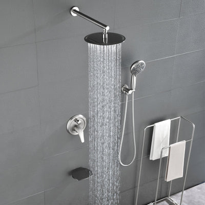 Single-Handle 3-Spray Round High Pressure Shower Faucet