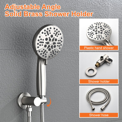 Single-Handle 3-Spray Round High Pressure Shower Faucet