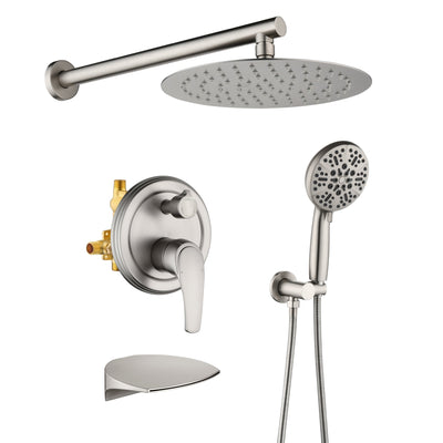 Single-Handle 3-Spray Round High Pressure Shower Faucet