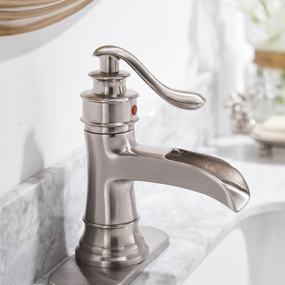 Sleek Stylish Single Hole Single-Handle Bathroom Faucet