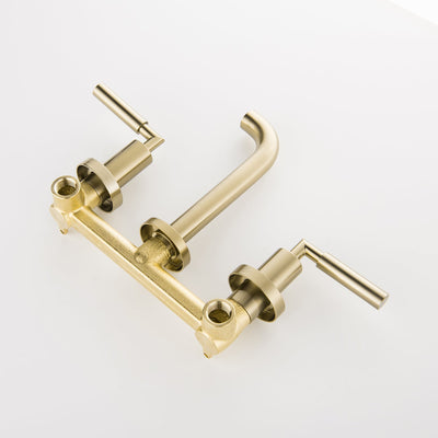 Wall Mounted Two Handles 3 Holes Best Bathroom Faucet