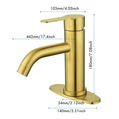 Single-Handle Single-Hole Bathroom Faucet