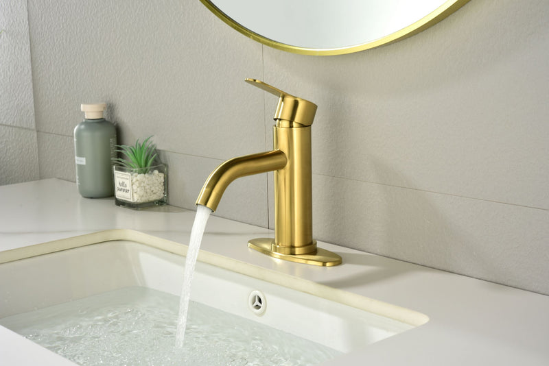 Single-Handle Single-Hole Bathroom Faucet