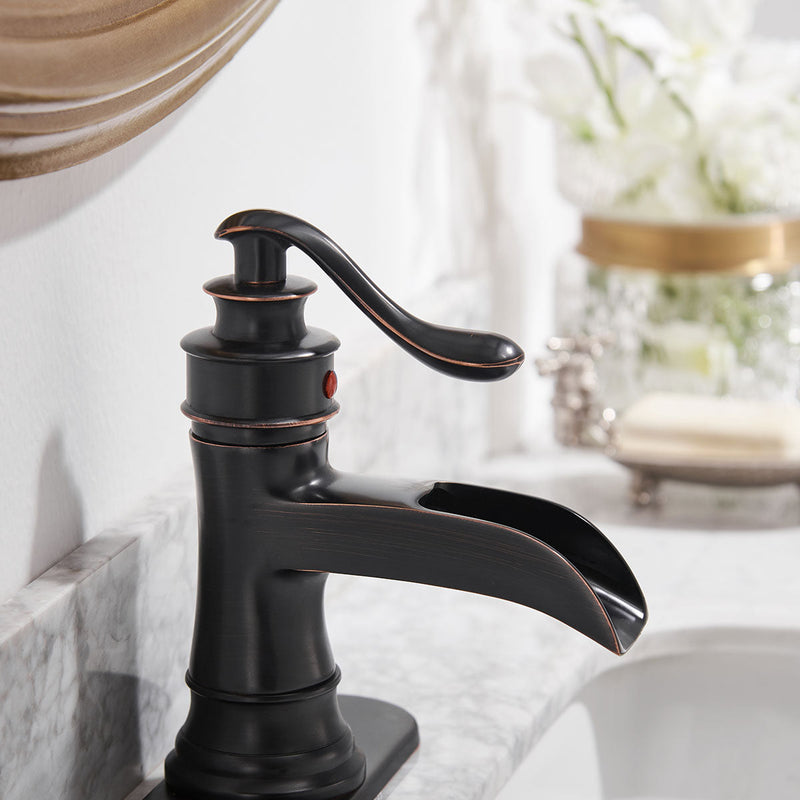 Sleek Stylish Single Hole Single-Handle Bathroom Faucet