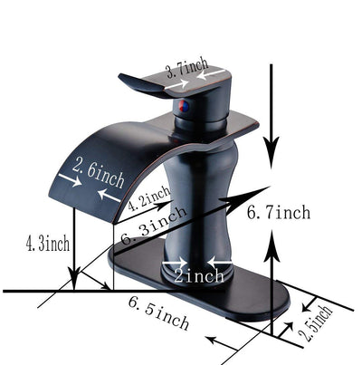 Single-Handle Bathroom Faucet with Deckplate Included and Supply Lines