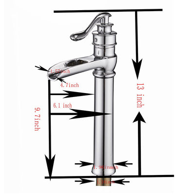 Single-Hole Single-Handle Bathroom Faucet High Spout with Drain Kit Included Corrosion Resistance