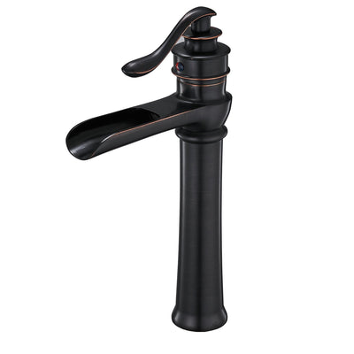 Single Hole Single-Handle Bathroom Faucet High Spout with Suppy Lines Corrosion Resist