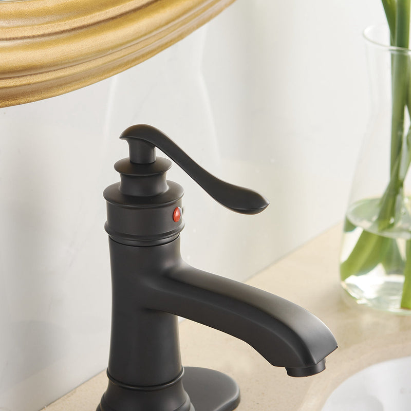 Single Hole Single Handle Low-Arc Bathroom Faucet With Pop-up Drain Assembly