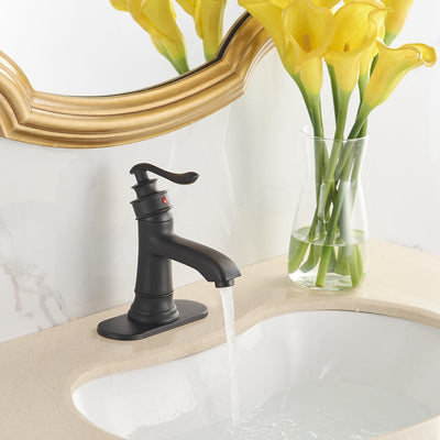 Single Hole Single Handle Low-Arc Bathroom Faucet With Pop-up Drain Assembly