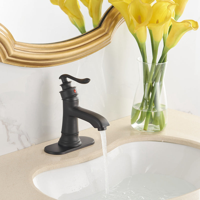 Single Hole Single Handle Low-Arc Bathroom Faucet With Pop-up Drain Assembly