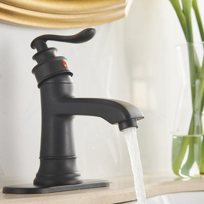 Single Hole Single Handle Low-Arc Bathroom Faucet With Pop-up Drain Assembly