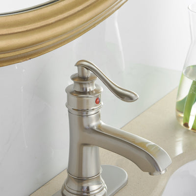 Single Hole Single Handle Low-Arc Bathroom Faucet With Pop-up Drain Assembly