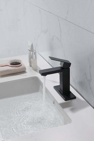 Waterfall Spout Single Handle Bathroom Vanity Sink Faucet