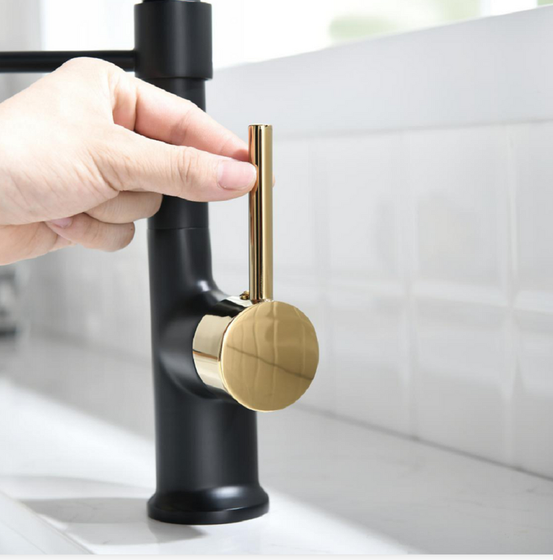 Single Handle Pull Down Sprayer Kitchen Faucet with 360℃ Rotation