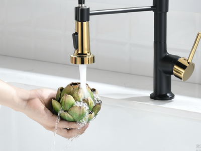 Single Handle Pull Down Sprayer Kitchen Faucet with 360℃ Rotation