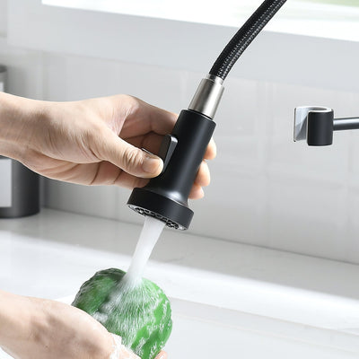 Single Handle Pull Down Sprayer Kitchen Faucet with 360℃ Rotation